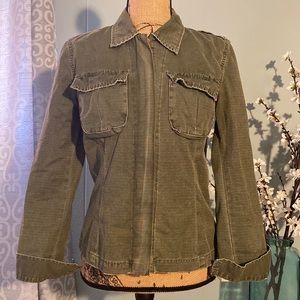 Lucky Brand Army Green Military Safari Style Jacket